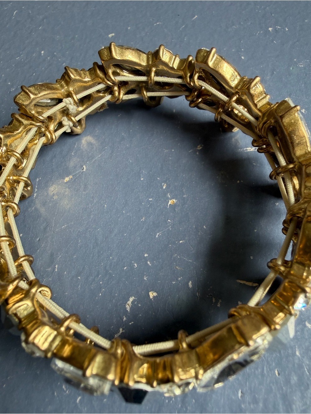 Stunning Ann Taylor Rhinestone & Gold Tone Necklace & Bracelet Set - Picture 4 of 7
